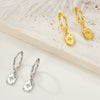 Wholesale S925 Sterling Silver Women's Square Heart Geometric Earrings With Zirconia