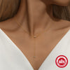 Wholesale S925 Sterling Silver Yshaped Geometric Diamondencrusted Electroplated Clavicle Chain Necklace For Women