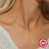 Wholesale S925 Sterling Silver Yshaped Geometric Minimalist Collarbone Necklace With Electroplating