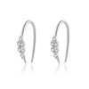 Wholesale S925 Sterling Silver Zircon Climber Earrings With Geometric Design And Electroplating Platinum 18K Gold For Women