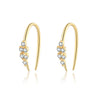 Wholesale S925 Sterling Silver Zircon Climber Earrings With Geometric Design And Electroplating Platinum 18K Gold For Women