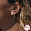 Wholesale S925 Sterling Silver Zircon Earrings With Pendant Triple Perforated Geometric Highend Fashion Women's Earrings
