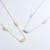 Wholesale S925 Sterling Silver Zircon Women's Clavicle Chain With Geometric Pattern And Electroplating Process