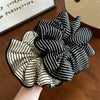 Wholesale Satin Handmade Black And White Striped Hair Ring For Women