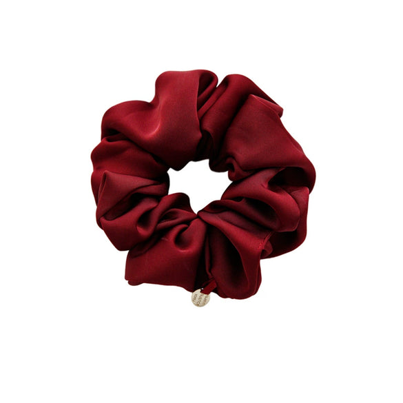 Wholesale Satin Handmade Large Intestine Hair Ring Solid Color Elegant Hair Tie Head Accessories