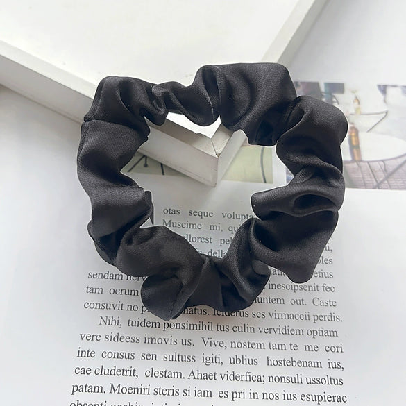 Wholesale Satin Handmade Minimalist High Elasticity Solid Color Hair Ring