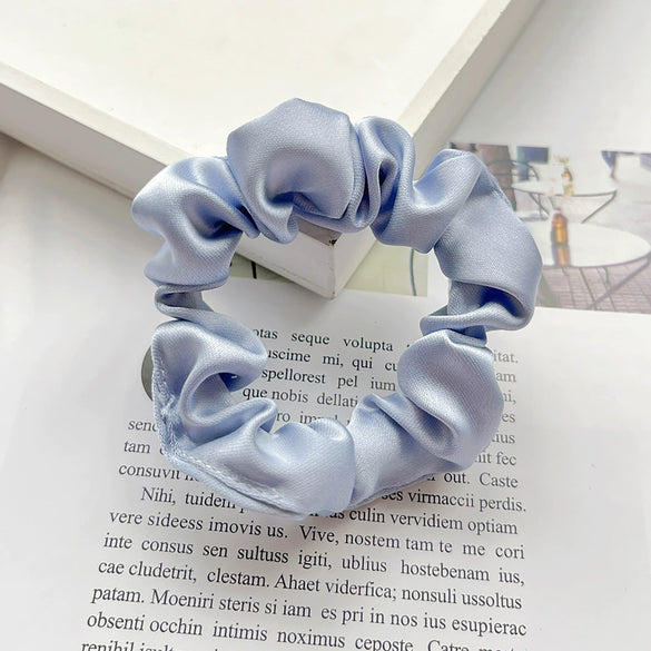 Wholesale Satin Handmade Minimalist High Elasticity Solid Color Hair Ring