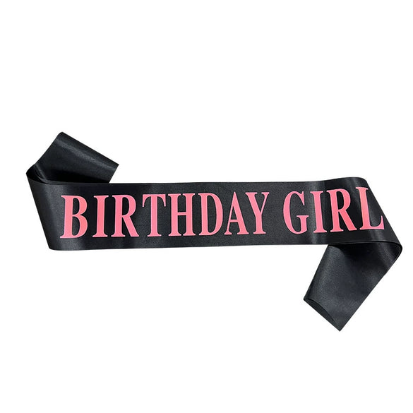 Wholesale Satin Shoulder Strap For Birthday Girl With Printing