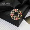 Wholesale Scarf Buckle Brooch Women's Unisex Zinc Alloy Geometric Flower Electroplated Clothing Accessory