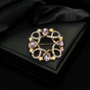 Wholesale Scarf Buckle Brooch Women's Unisex Zinc Alloy Geometric Flower Electroplated Clothing Accessory