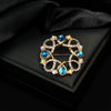Wholesale Scarf Buckle Brooch Women's Unisex Zinc Alloy Geometric Flower Electroplated Clothing Accessory