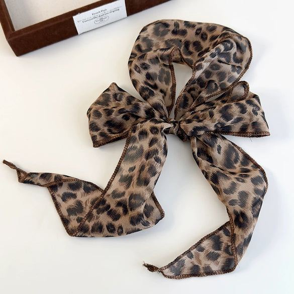 Wholesale Scarf Polyester Chiffon Leopard Print Polar Dot Tie Dye Fashion Niche Highend