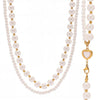 Wholesale Seamless Highlight Shijia Beads Double Layer Necklace Stainless Steel And Titanium Steel Geometric Pattern Electroplating For Women