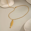 Wholesale Seaside Vacation Koi Fish Simple Jewelry Accessories Stainless Steel Geometric Necklace Electroplated