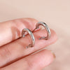 Wholesale Semicircular Geometric Smooth Minimalist Copper Electroplated Hoop Earrings For Women