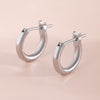 Wholesale Semicircular Geometric Smooth Minimalist Copper Electroplated Hoop Earrings For Women