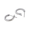 Wholesale Semicircular Geometric Smooth Minimalist Copper Electroplated Hoop Earrings For Women