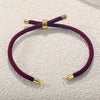 Wholesale Semifinished Milan Wire Bracelet Copperplated Real Gold Jewelry With Adjustable Diy Braided Rope