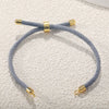 Wholesale Semifinished Milan Wire Bracelet Copperplated Real Gold Jewelry With Adjustable Diy Braided Rope