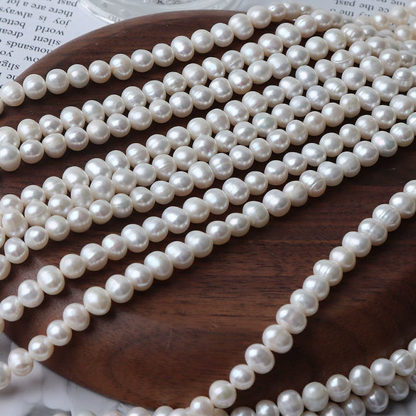 Wholesale Semifinished Natural Freshwater Pearl Naked Beads For Diy Potato Shape