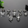 Wholesale Set Ring Punk Style Snakeshaped Butterfly Animal Combination Alloy Electroplated 12Piece Set