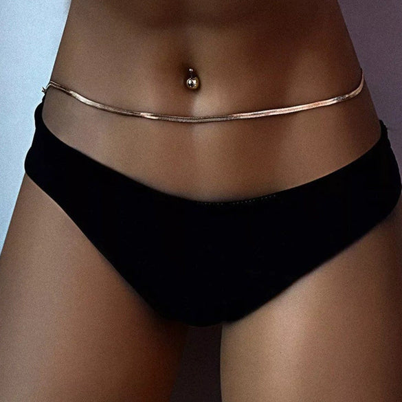 Wholesale Sexy Fashion Alloy Blade Chain Body Chain Waist Decoration Jewelry