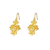Wholesale Shajin Flower Ear Hooks Electroplated Light Luxury Earrings