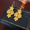 Wholesale Shajin Flower Ear Hooks Electroplated Light Luxury Earrings