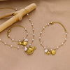 Wholesale Shell And Starfish Jewelry Set Stainless Steel Imitation Pearls Marine Life Natural Geometric Electroplating For Women