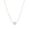 Wholesale Shell And Titanium Steel Heart And Geometric Pattern Necklace With Electroplating For Women