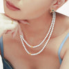 Wholesale Shell Beads Copper Zircon Princess Style Geometric And Letter Pattern Electroplated Pendant Beaded Necklace For Women