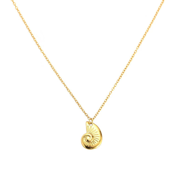 Wholesale Shell Clavicle Necklace In S925 Silver With Marine Conch Design And Electroplating For Women