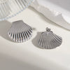 Wholesale Shell Earrings For Women Fashion Minimalist Style Stainless Steel Pvd Furnace Vacuum Real Gold Plated