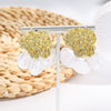 Wholesale Shell Earrings Handmade Geometric Natural Style Alloy Stainless Steel