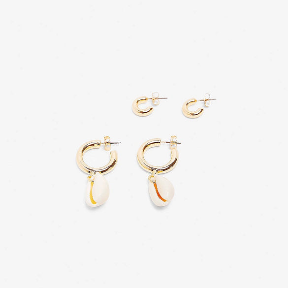 Wholesale Shell Earrings Handmade Geometric Natural Style Alloy Stainless Steel