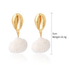 Wholesale Shell Earrings Handmade Geometric Natural Style Alloy Stainless Steel