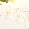 Wholesale Shell Earrings Handmade Geometric Natural Style Alloy Stainless Steel