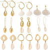 Wholesale Shell Earrings Handmade Geometric Natural Style Alloy Stainless Steel