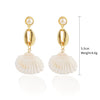 Wholesale Shell Earrings Handmade Geometric Natural Style Alloy Stainless Steel