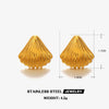 Wholesale Shell Earrings Stainless Steel Geometric Minimalist Electroplating Style For Women