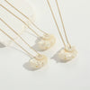 Wholesale Shell Geometric Pendant Necklace With Stainless Steel Chain Electroplated Style For Women