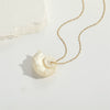 Wholesale Shell Geometric Pendant Necklace With Stainless Steel Chain Electroplated Style For Women