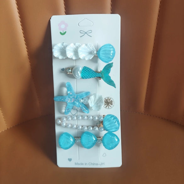 Wholesale Shell Handmade Animal Style Heart Starfish Hairpin Set For Female Students And Women