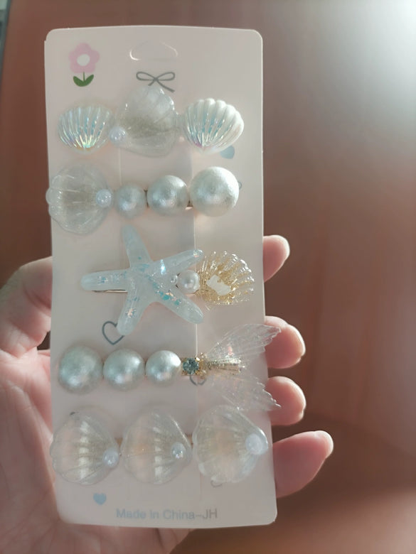Wholesale Shell Handmade Animal Style Heart Starfish Hairpin Set For Female Students And Women