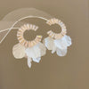 Wholesale Shell Handmade Geometric Needle Tassel Earrings For Women