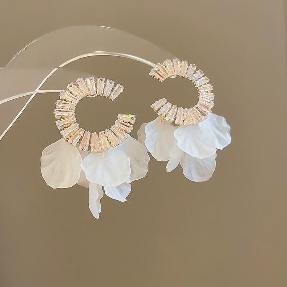 Wholesale Shell Handmade Geometric Needle Tassel Earrings For Women
