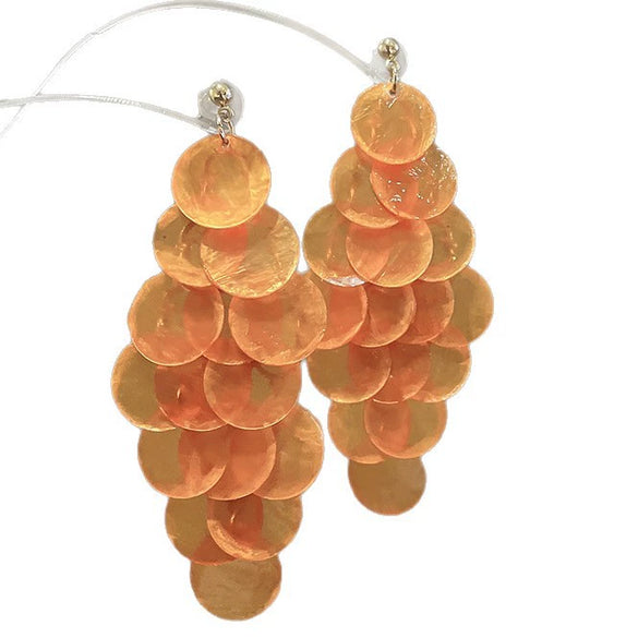Wholesale Shell Handmade Geometric Needle Tassel Earrings For Women