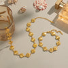 Wholesale Shell Jewelry Set With Marine Life Pattern Stainless Steel Gold Plated Handmade And Electroplated For Women's Summer