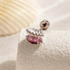 Wholesale Shell Pattern Titanium Steel Electroplated Double Head Screw Ear Bone Nail Cochlear Earrings For Women