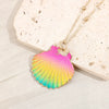 Wholesale Shell Retro Geometric Style Sea Shell Necklace With Ball Chain